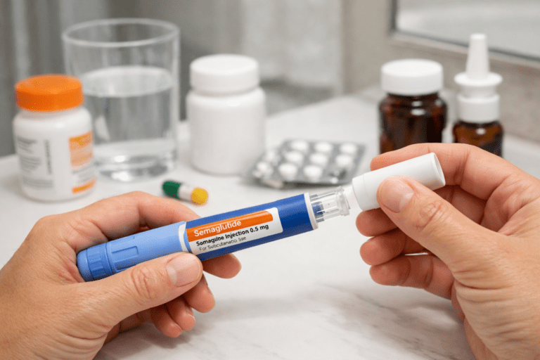 close up of glp 1 injection pen