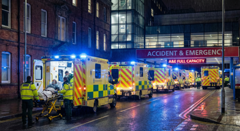 gemini 3 pro image preview 2k (nano banana pro) a ambulance queue outs